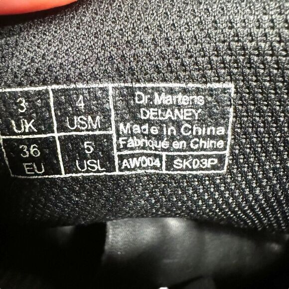 Dr Martens AW004 Black Delaney Leather Side Zip Boots Mens Size US 4 Womens US 5 - Picture 9 of 10